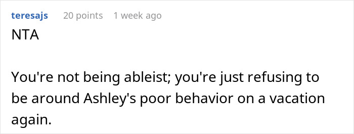 Woman Refuses To Repeat Trip With Disabled Friend, Gets Called An "Ableist" Woman Refuses To Repeat Trip With Disabled Friend, Gets Called An "Ableist"