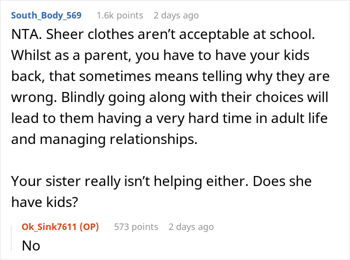Parent Unwilling To Confront School For 'Dress Coding' Their Daughter, Gets Dubbed A Jerk Parent Unwilling To Confront School For 'Dress Coding' Their Daughter, Gets Dubbed A Jerk