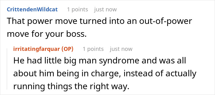Boss Scolds Employee Who Pulled Off 20-Hour Monster Shift And Left 3 Minutes Early, Regret Ensues Boss Scolds Employee Who Pulled Off 20-Hour Monster Shift And Left 3 Minutes Early, Regret Ensues
