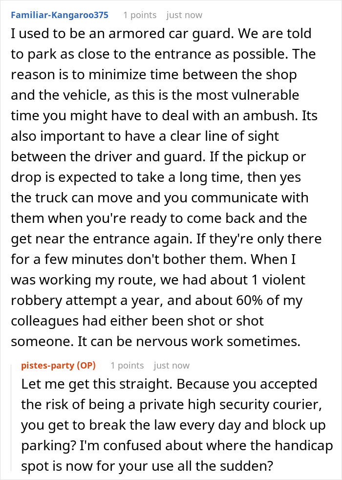 Worker Maliciously Complies With Suggestion To Deal With Delivery Driver Who Hogs The Handicap Spot Worker Maliciously Complies With Suggestion To Deal With Delivery Driver Who Hogs The Handicap Spot