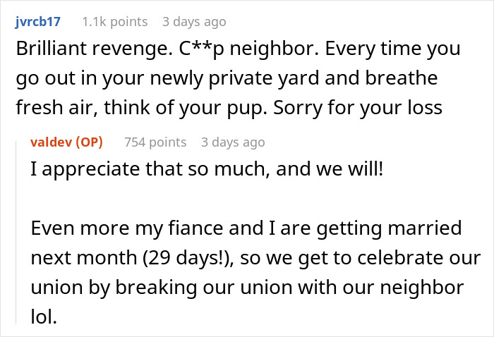 Person Makes Sure Neighbors Never Get To Enjoy Their Yard After They Ruin Dog’s Last Day Outside Person Makes Sure Neighbors Never Get To Enjoy Their Yard After They Ruin Dog’s Last Day Outside
