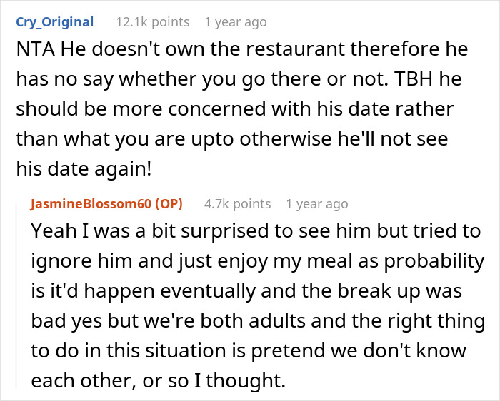 Woman Refuses To Quit Going To Her Ex-BF's Favorite Korean BBQ Place, Asks If She's Wrong Woman Refuses To Quit Going To Her Ex-BF's Favorite Korean BBQ Place, Asks If She's Wrong