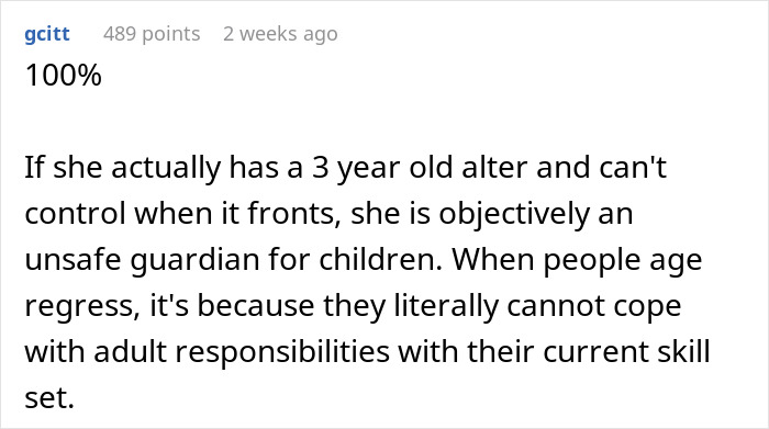 Mom Shares Horrifying Story About Brother-In-Law's GF Who Thinks She's Their 3 Y.O. Mom Shares Horrifying Story About Brother-In-Law's GF Who Thinks She's Their 3 Y.O.
