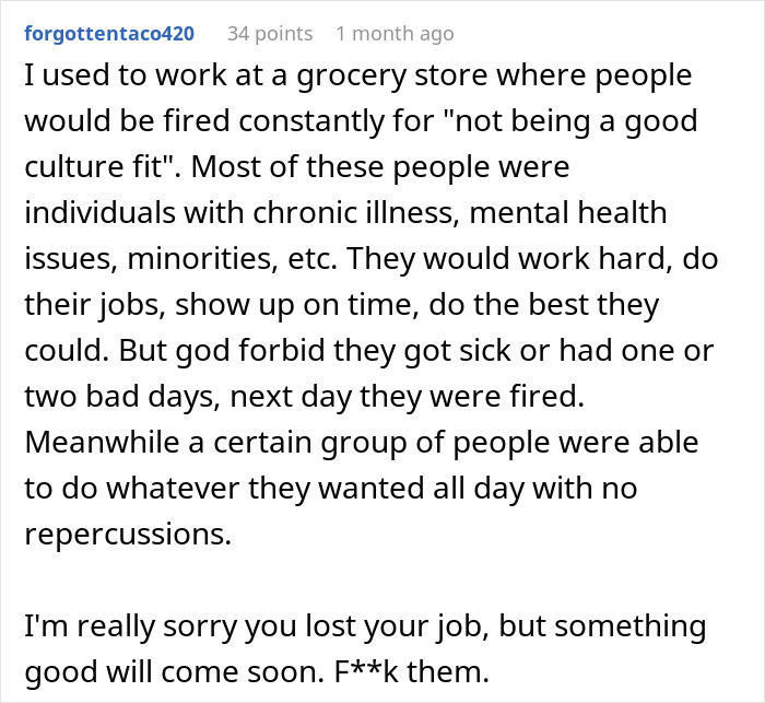 Woman Gets Fired From A Good Job With No Warning Or Reason, Netizens Say It’s Because Of Her Illness Woman Gets Fired From A Good Job With No Warning Or Reason, Netizens Say It’s Because Of Her Illness