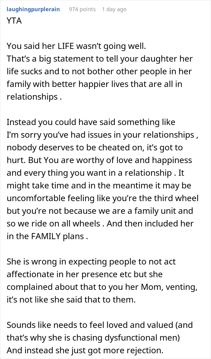 Daughter Stops Talking To Mom After She Shows No Empathy For Her Being Left Out On Family Vacation Daughter Stops Talking To Mom After She Shows No Empathy For Her Being Left Out On Family Vacation