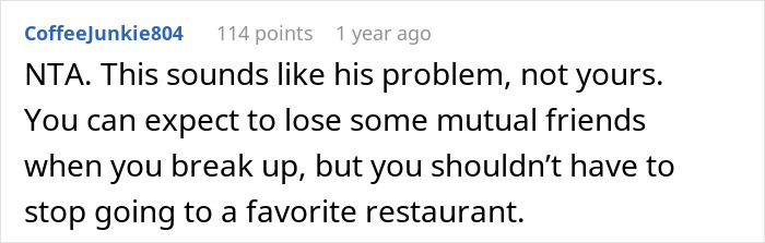 Woman Refuses To Quit Going To Her Ex-BF's Favorite Korean BBQ Place, Asks If She's Wrong Woman Refuses To Quit Going To Her Ex-BF's Favorite Korean BBQ Place, Asks If She's Wrong