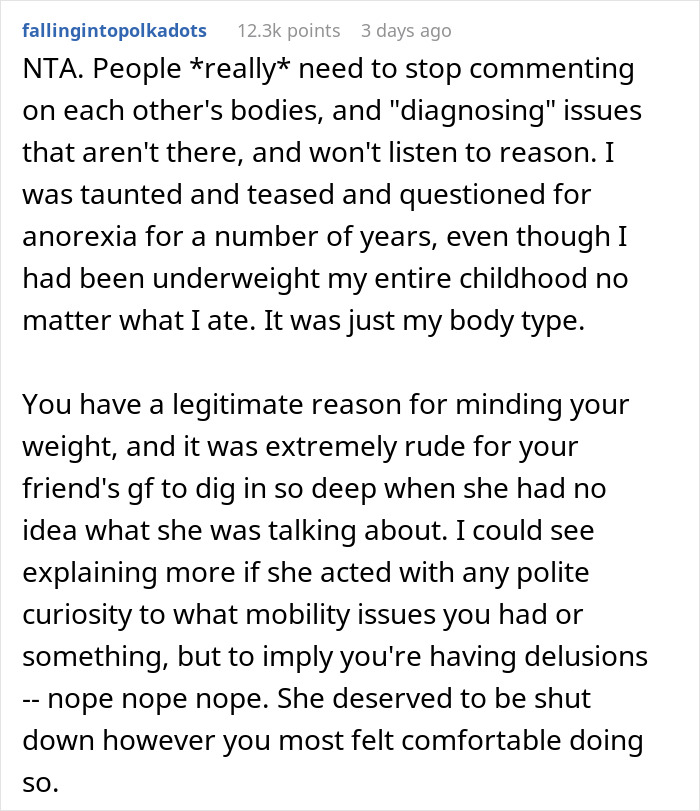 Woman Leaves Dinner Embarrassed After Pushing An ED Diagnosis On A Woman Who Was Not Having It Woman Leaves Dinner Embarrassed After Pushing An ED Diagnosis On A Woman Who Was Not Having It