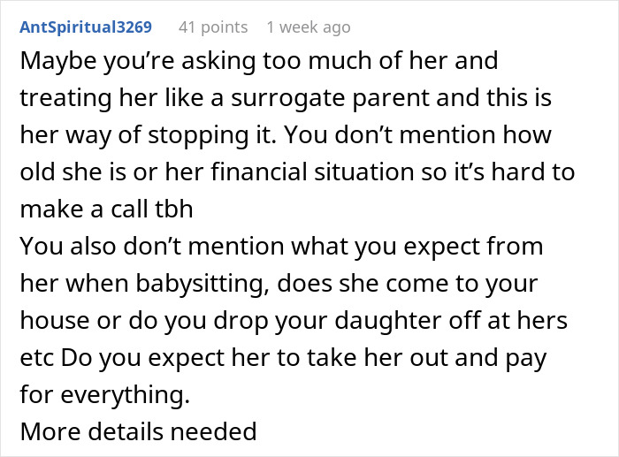 Grandma Refuses To Babysit For Free, Her Daughter Goes Online To Vent Grandma Refuses To Babysit For Free, Her Daughter Goes Online To Vent