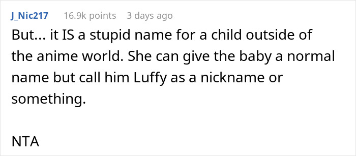 Woman Supports BIL When He Worries That Kid Will Be Bullied Due To Wife’s Chosen Name Woman Supports BIL When He Worries That Kid Will Be Bullied Due To Wife’s Chosen Name