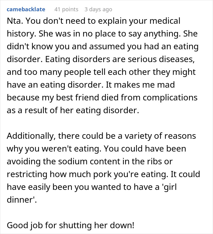 Woman Leaves Dinner Embarrassed After Pushing An ED Diagnosis On A Woman Who Was Not Having It Woman Leaves Dinner Embarrassed After Pushing An ED Diagnosis On A Woman Who Was Not Having It