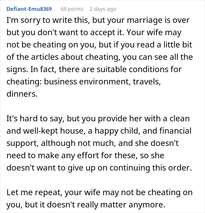 Husband "Blindsides" Wife With An Ultimatum After He Sees She Really Doesn't Care