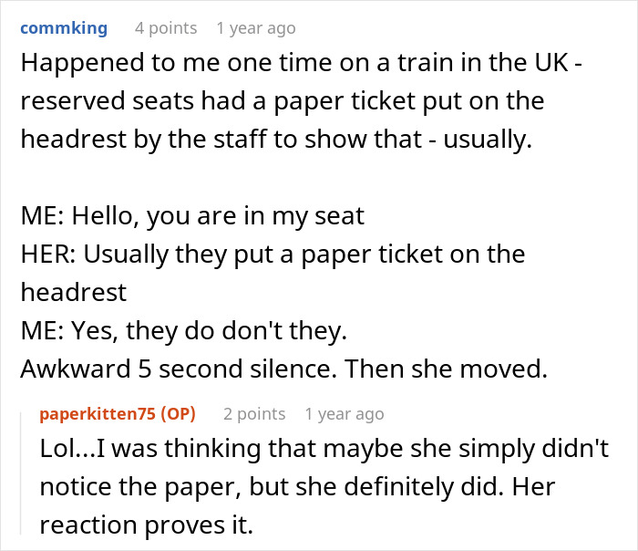 Spouses Upset Seeing A Random Karen In Their Booked 1st Class Train Seats And Refusing To Move Spouses Upset Seeing A Random Karen In Their Booked 1st Class Train Seats And Refusing To Move