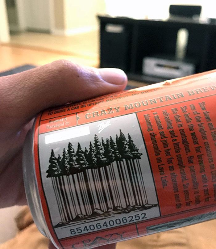 The Barcode On My Beer Can Is The Forest
