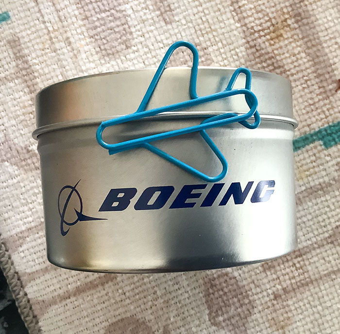 Boeing Makes Plane-Shaped Paper Clips