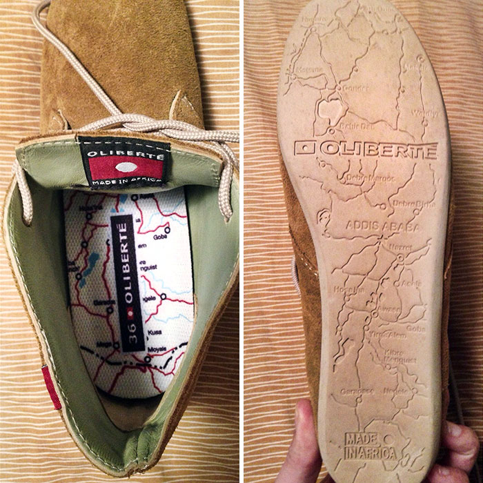 These Shoes Have A Map Of Where They Were Made On The Soles And Insoles