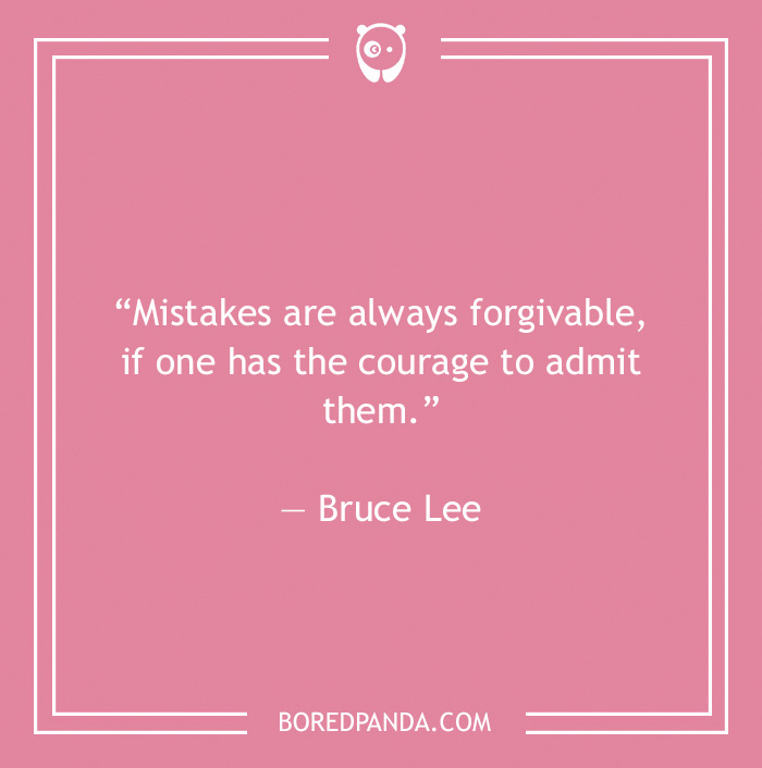 Bruce Lee quote on mistakes 