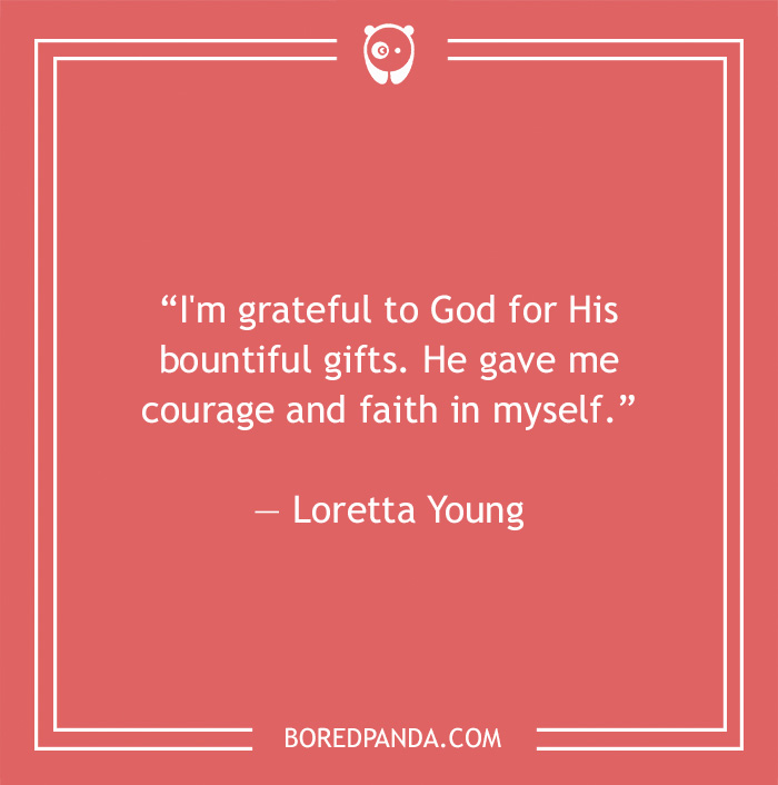 Loretta Young quote on being grateful 