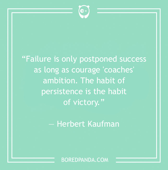 Herbert Kaufman quote on failure 