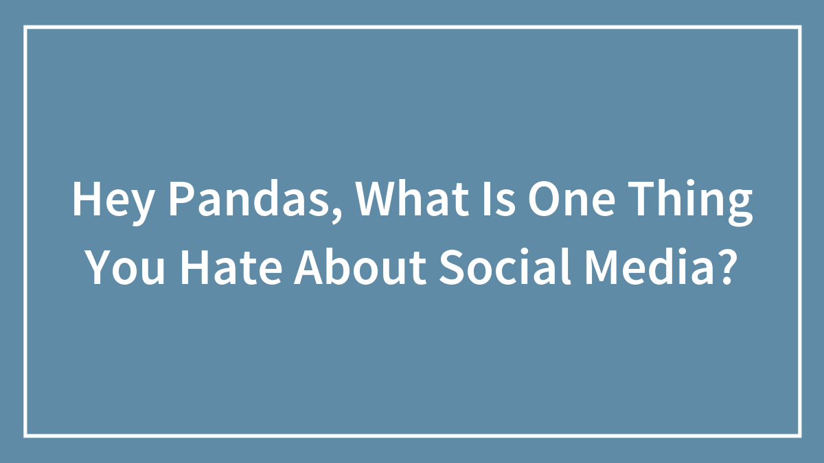 Hey Pandas, What Is One Thing You Hate About Social Media? (Closed)