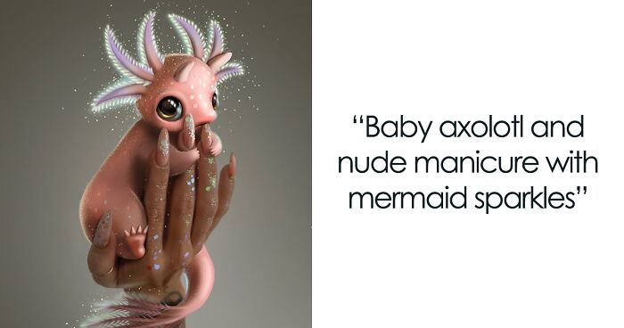 I Do My Own Manicure And Illustrate Imaginary Creatures Matching Its Style (11 Pics)