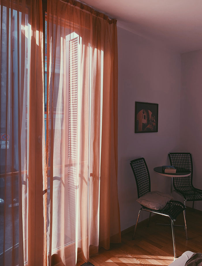 pink curtains on the balcony window pink curtains on the balcony window