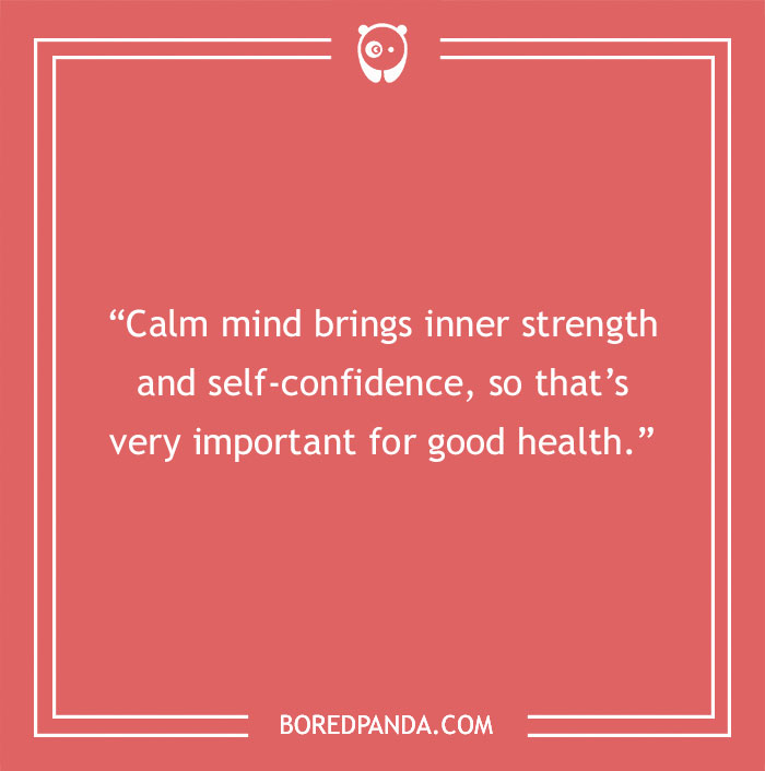 Dalai Lama quote about calm minds