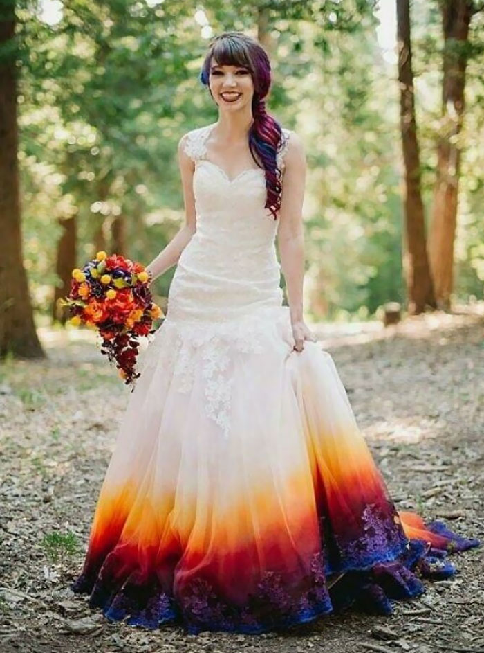 Tie-Dye Wedding Dress