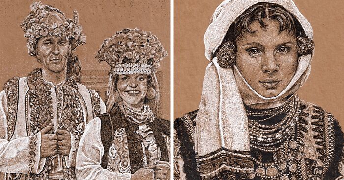 I Created These Dot Drawings Of Cossacks To Remind The World About Ukraine (37 Pics)