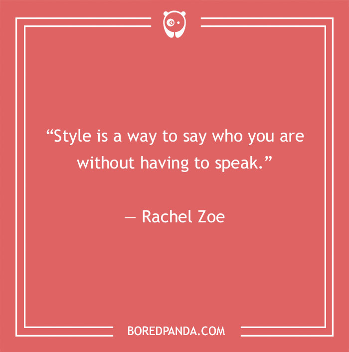 Rachel Zoe quote about stlye