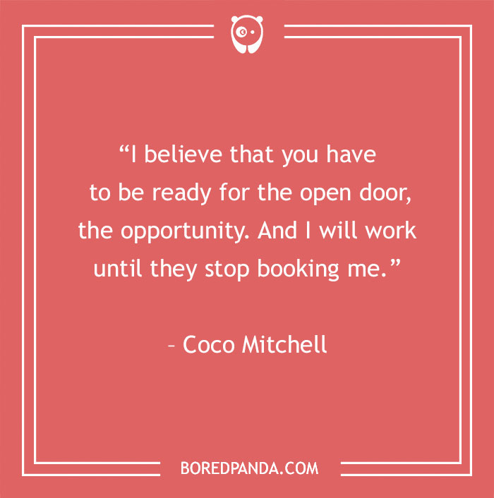 Coco Mitchell quote about opportunity