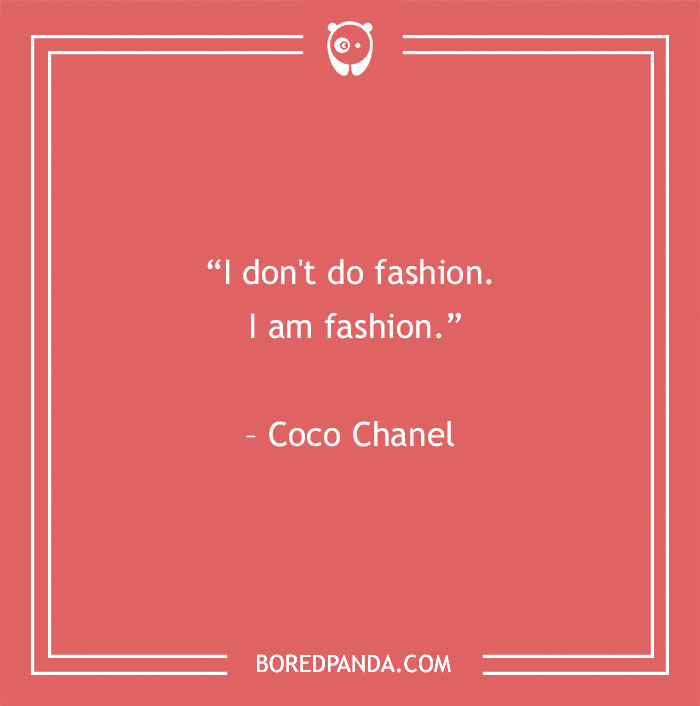 Coco Chanel quote on fashion