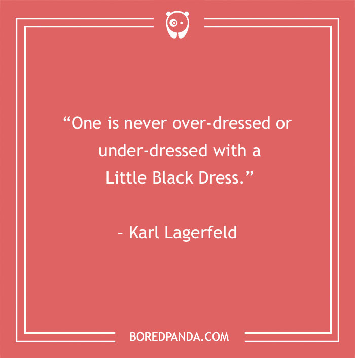 Karl Lagerfeld quote about little black dress