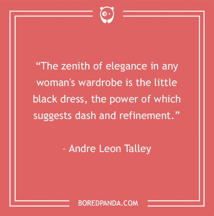 Andre Leon Talley quote about little black dress