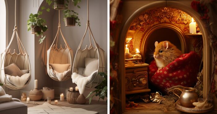 I Asked AI To Decorate These Houses For Local Wildlife In The Style Of Cottagecore (19 Pics)