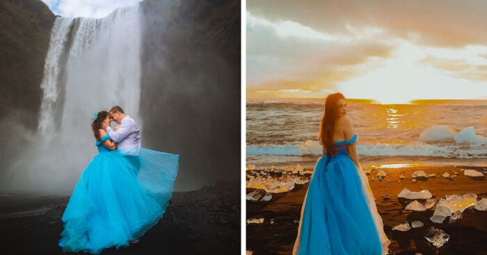 You Will Never Be 27 Again Running Around In A Blue Dress In Iceland (6 Pics)