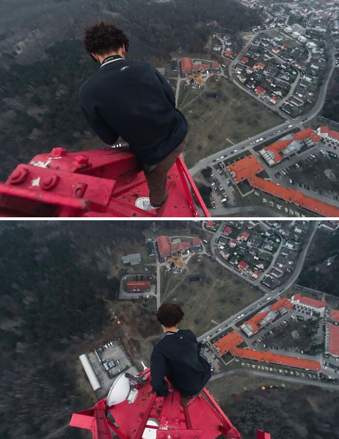 Lattice Climber In Berlin, Guy Climbs Without Gear, 220-Meters-High