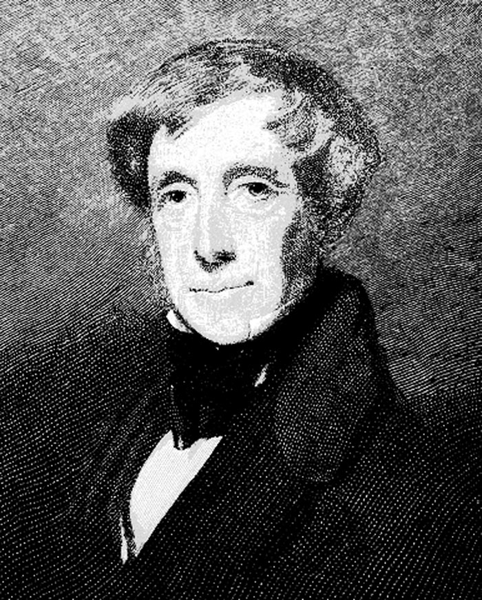 Drawn portrait of Clement Clarke Moore