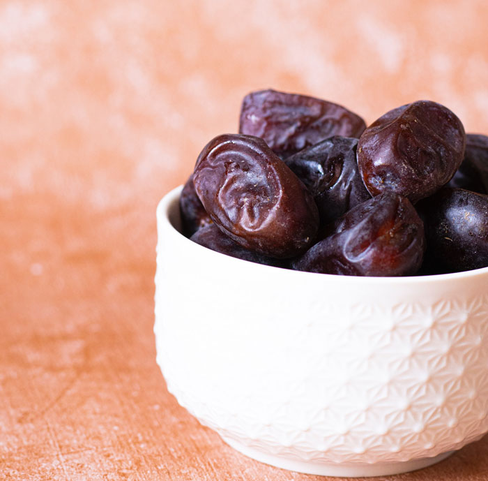 Dried fruit in the white bowl 