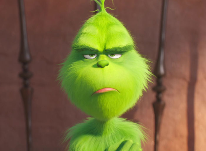 Grinch looking grumpy 