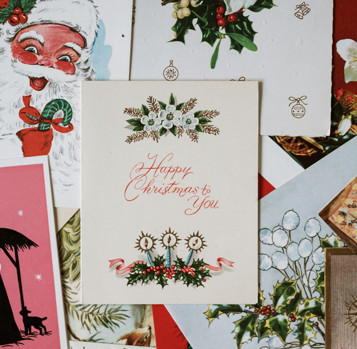 Christmas card with wishes 