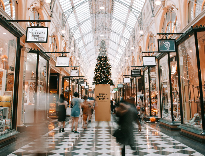People walking inside the mall 