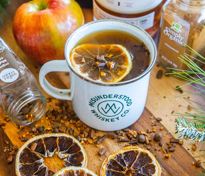 A cup with hot beverage 