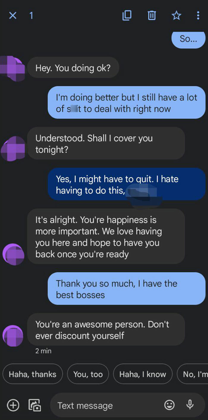 I Had To Quit My Delivery Job Today Due To Depression, And This Is How My Manager Responded