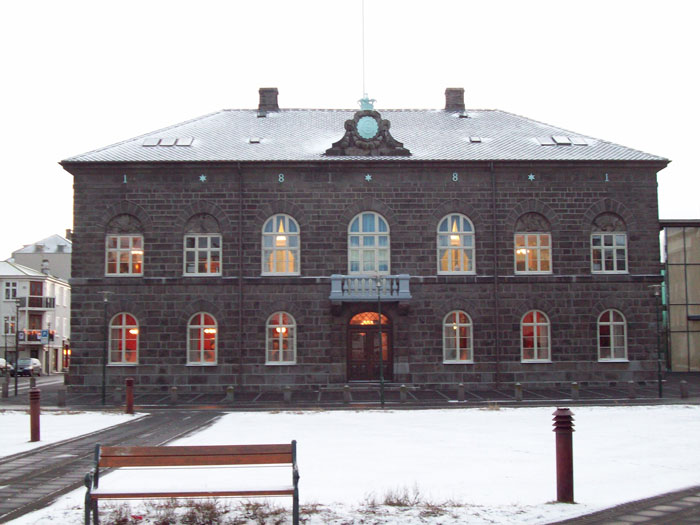 Parliament House Althing in Reykjavík