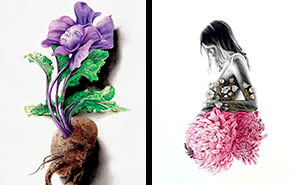 My 13 Surrealistic Watercolor Paintings That Incorporate Humans And Nature