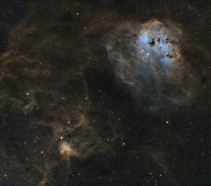 A photograph of Ic410 and Ic417