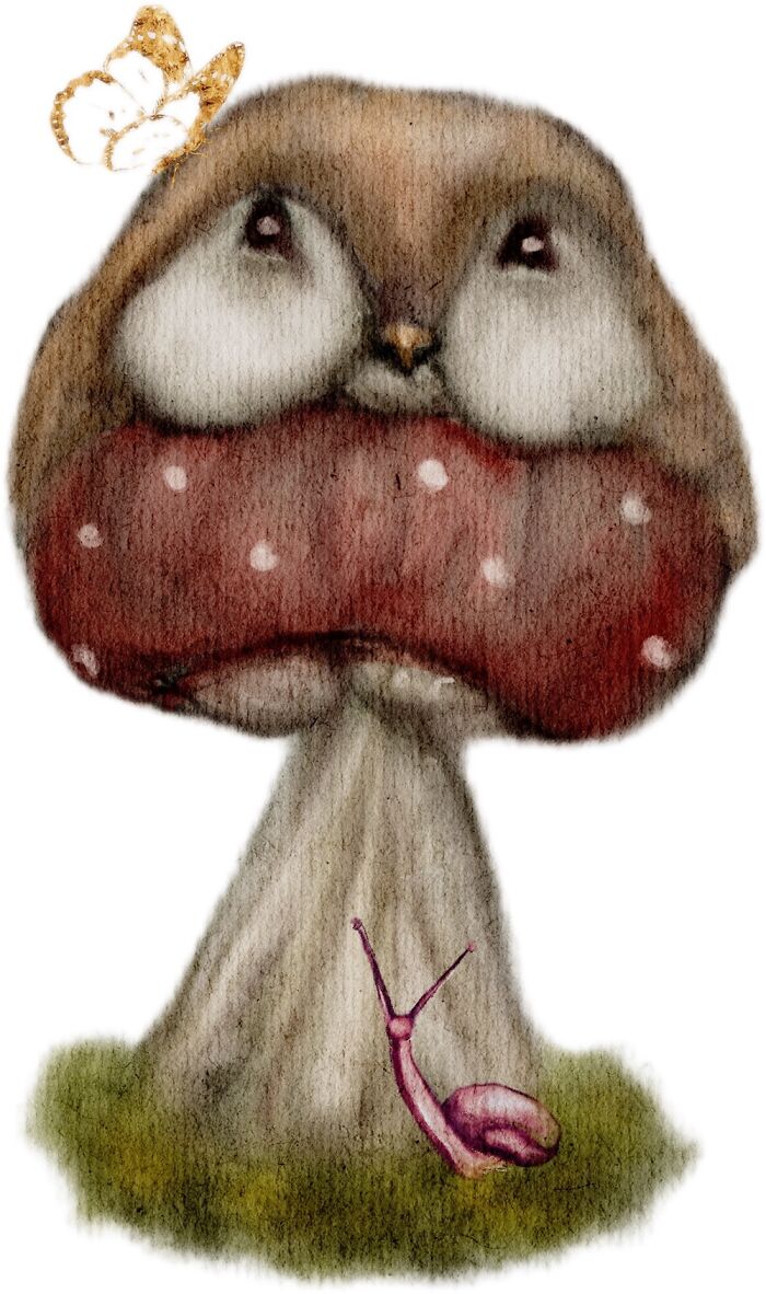 The Goblincore Watercolor Paintings That I Made For The New Rpg (5 Pics)