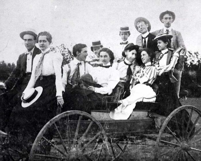 Young People On Their Way To A Picnic, Mcnairy County, Tennessee, 1890s