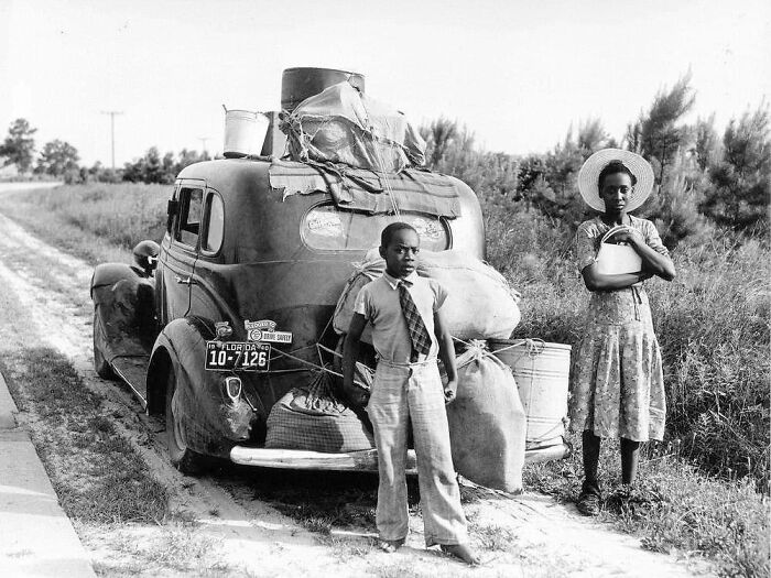 A Family From Florida Headed "Up North" During The Great Depression