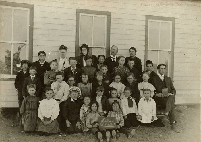 School Teachers And Students In 1910